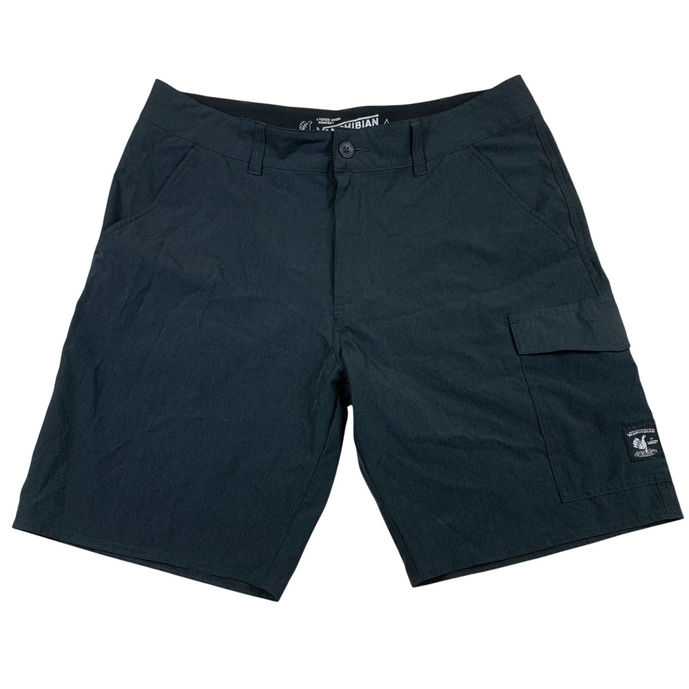 Vans Vanphibian Hybrid Shorts Men 36 Charcoal Grey Cargo Boardshorts VN0A2WSGKS7